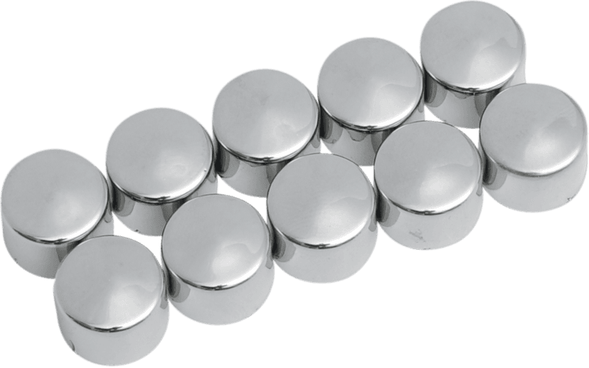 DRAG SPECIALTIES 2402-0112 Bolt Covers - Allen/Socket - 1/4" - Chrome - 10 Pack