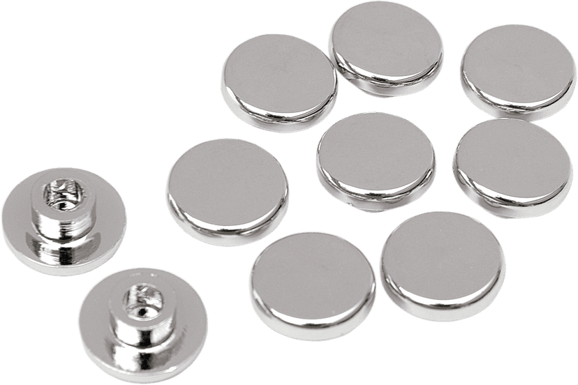 DRAG SPECIALTIES 2402-0113 Bolt Covers - Allen/Buttonhead - Top Cover Only - 1/4" - Chrome - 10 Pack