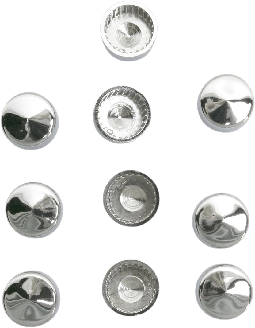 DRAG SPECIALTIES 2402-0117 Bolt Covers - Hex - 1/2" - Chrome - 10 Pack