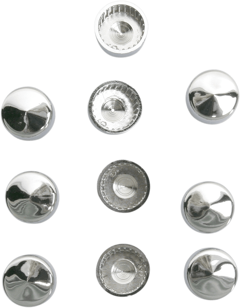 DRAG SPECIALTIES 2402-0117 Bolt Covers - Hex - 1/2" - Chrome - 10 Pack