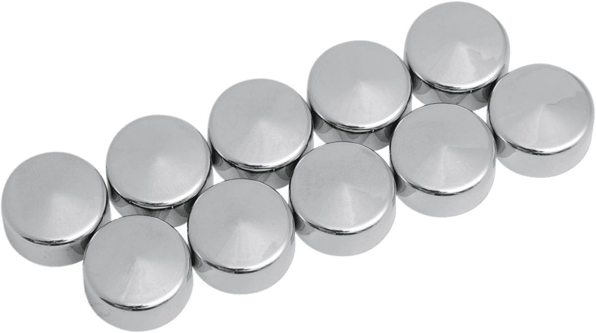 DRAG SPECIALTIES 2402-0118 Bolt Covers - Hex - Deep - 9/16" - Chrome - 10 Pack