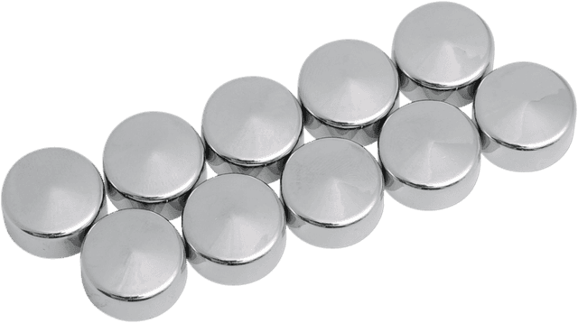 DRAG SPECIALTIES 2402-0118 Bolt Covers - Hex - Deep - 9/16" - Chrome - 10 Pack