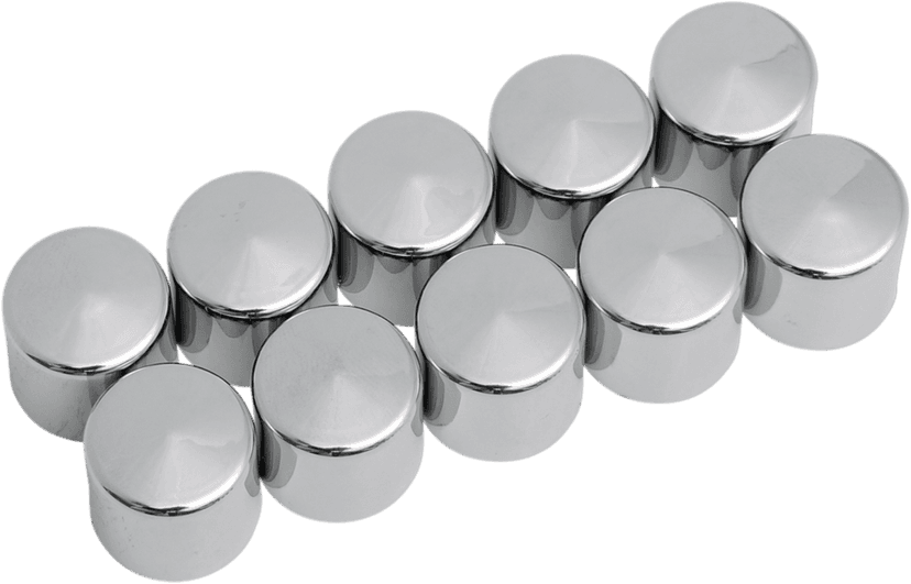 DRAG SPECIALTIES 2402-0119 Bolt Covers - Hex - Deep - 9/16" - Chrome - 10 Pack