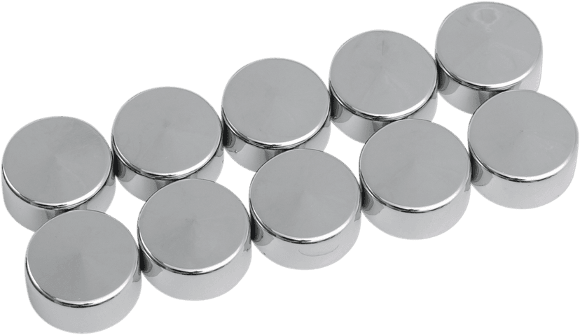 DRAG SPECIALTIES 2402-0121 Bolt Covers - Hex - 3/4" - Chrome - 10 Pack