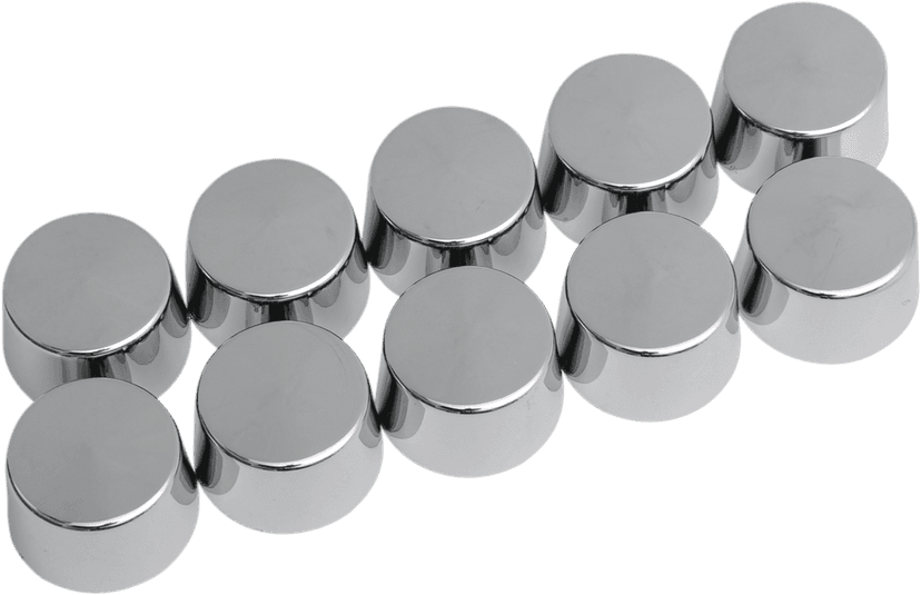 DRAG SPECIALTIES 2402-0122 Bolt Covers - Hex - Shouldered - 5/16" - Chrome - 10 Pack