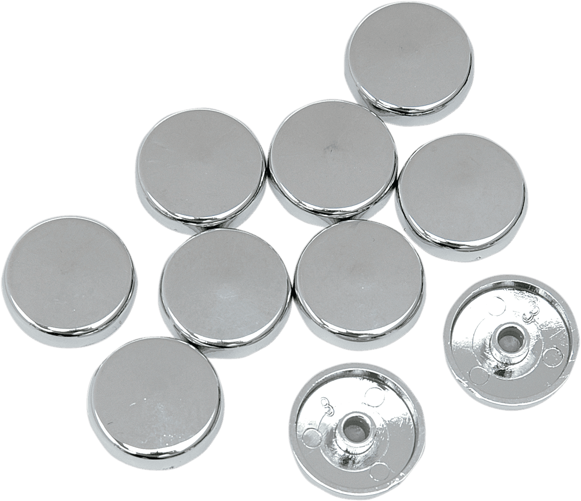 DRAG SPECIALTIES 2402-0127 Bolt Covers - Torx - 5/16" - Chrome - 10 Pack