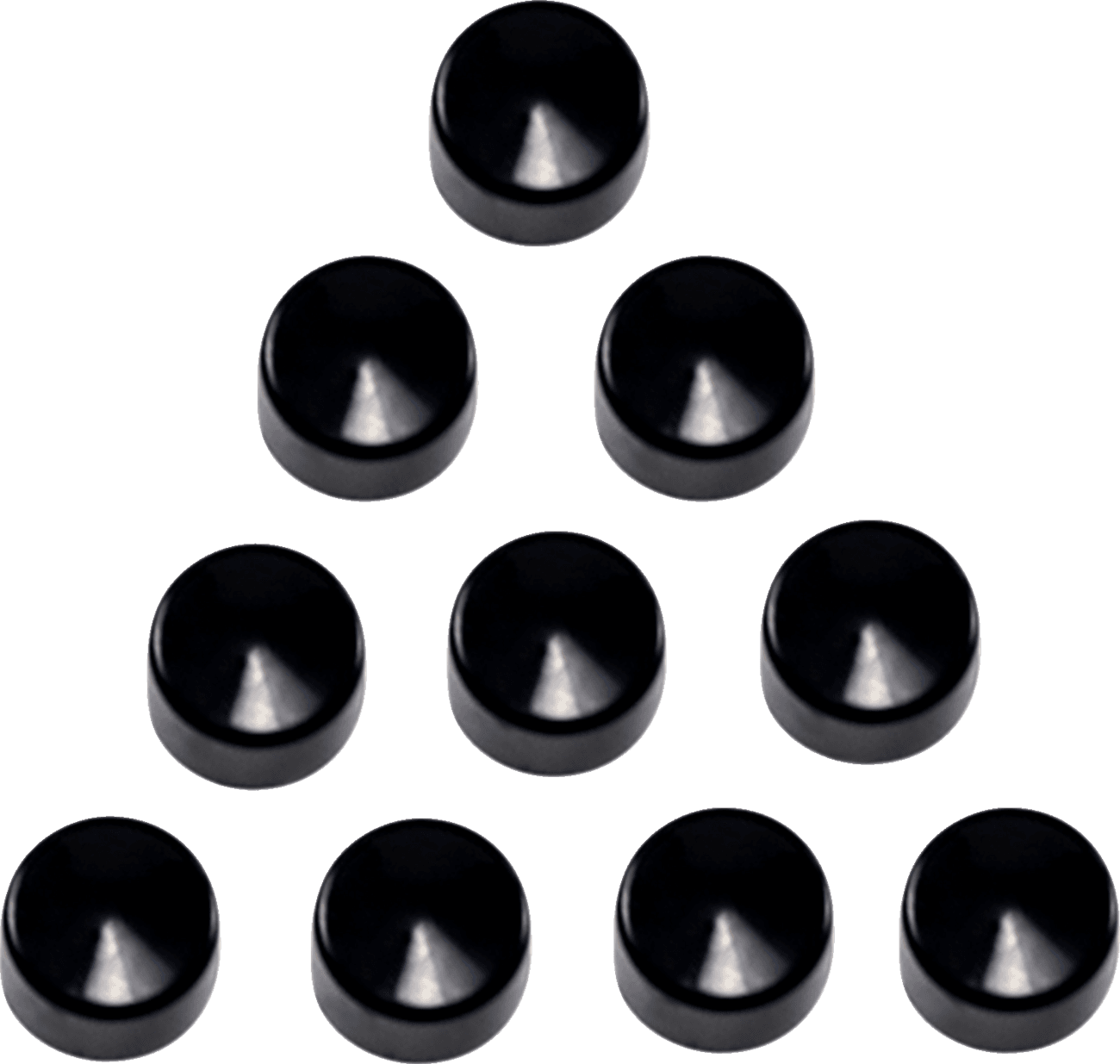 DRAG SPECIALTIES 2402-0151 Bolt Covers - Allen/Socket - 1/4" - Black - 10 Pack