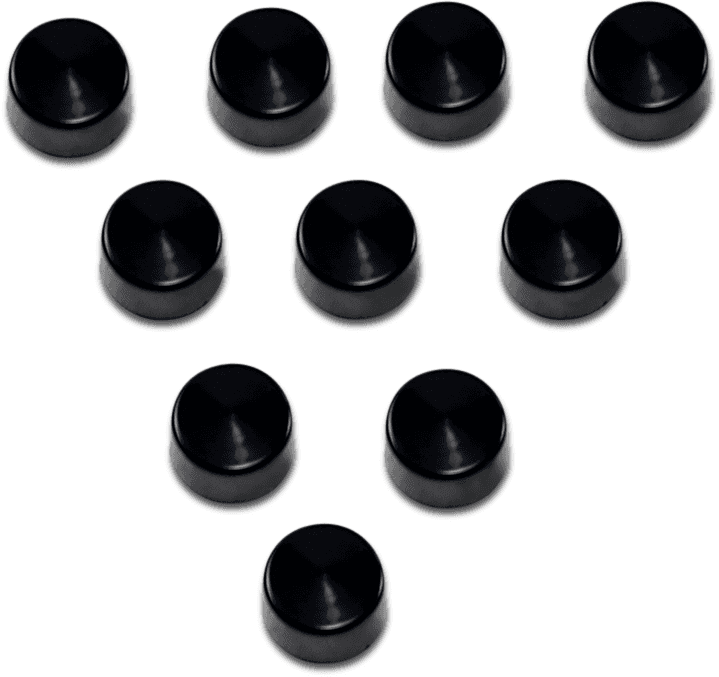 DRAG SPECIALTIES 2402-0155 Bolt Covers - Allen/Socket - 5/16" - Black - 10 Pack