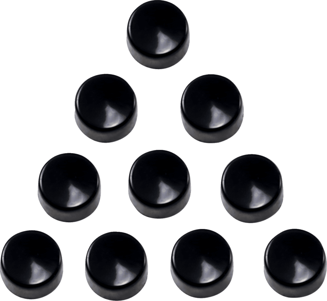 DRAG SPECIALTIES 2402-0156 Bolt Covers - Hex - 1/2" - Black - 10 Pack