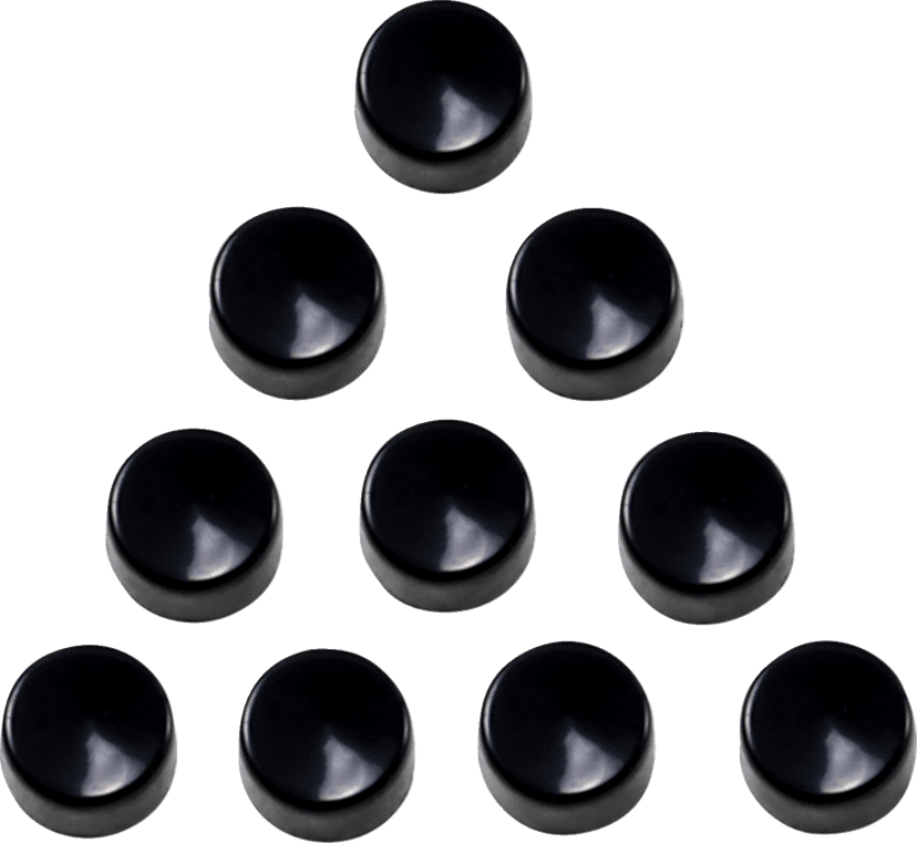 DRAG SPECIALTIES 2402-0156 Bolt Covers - Hex - 1/2" - Black - 10 Pack