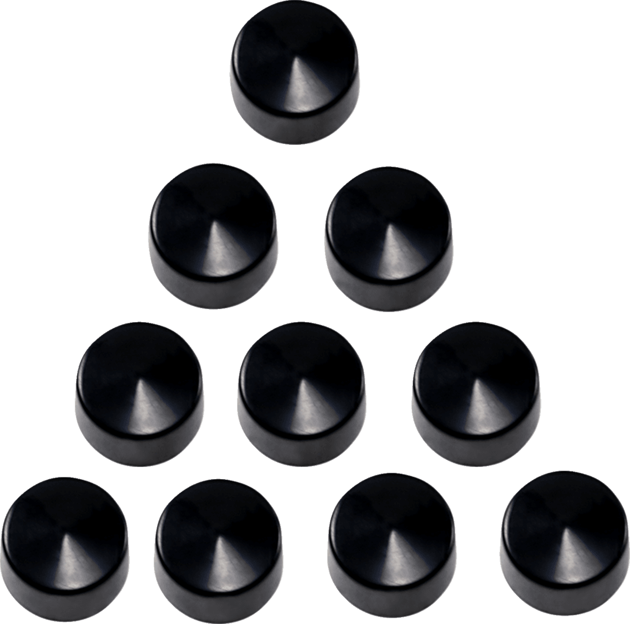 DRAG SPECIALTIES 2402-0158 Bolt Covers - Allen/Socket - 3/8" - Black - 10 Pack
