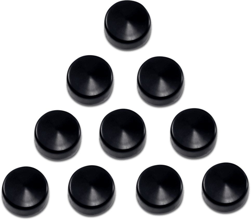 DRAG SPECIALTIES 2402-0160 Bolt Covers - Hex - 9/16" - Black - 10 Pack