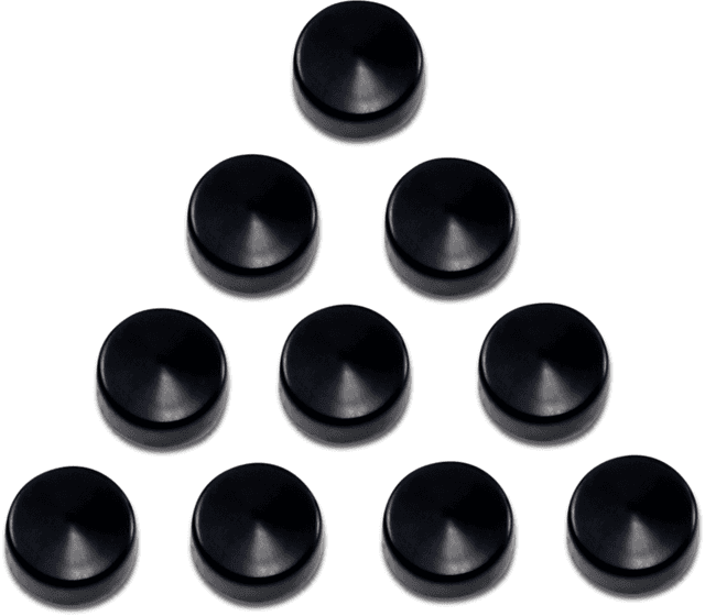 DRAG SPECIALTIES 2402-0160 Bolt Covers - Hex - 9/16" - Black - 10 Pack