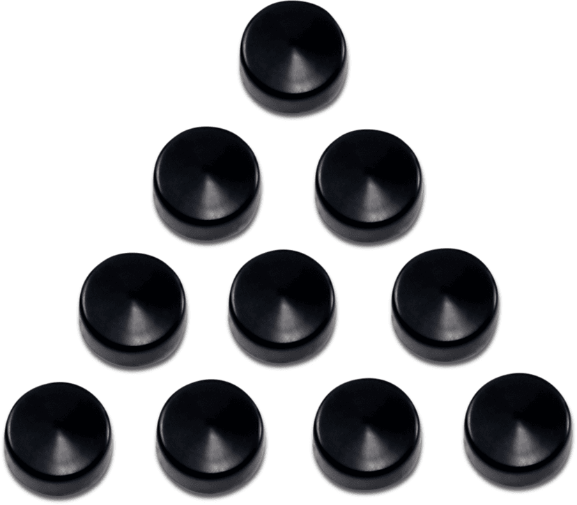 DRAG SPECIALTIES 2402-0160 Bolt Covers - Hex - 9/16" - Black - 10 Pack