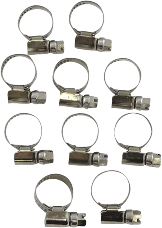 PARTS UNLIMITED 2402-0267 Hose Clamps - Embossed - 10-16 mm - 10 Pack