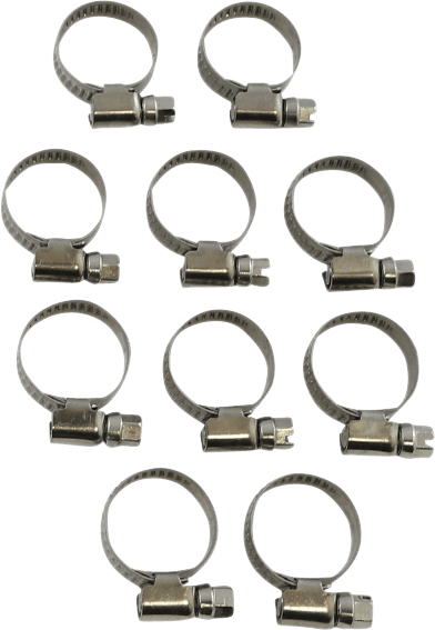 PARTS UNLIMITED 2402-0268 Hose Clamps - Embossed - 12-22 mm - 10 Pack