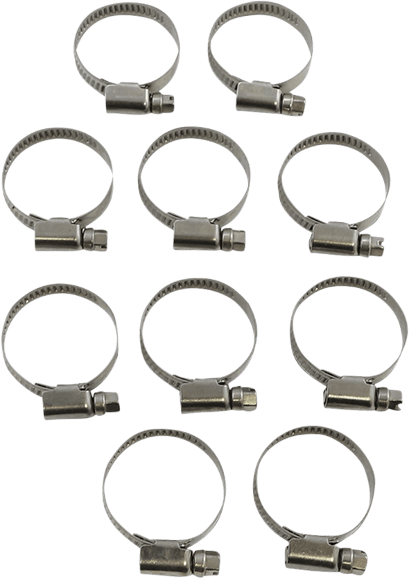PARTS UNLIMITED 2402-0270 Hose Clamps - Embossed - 20-32 mm - 10 Pack