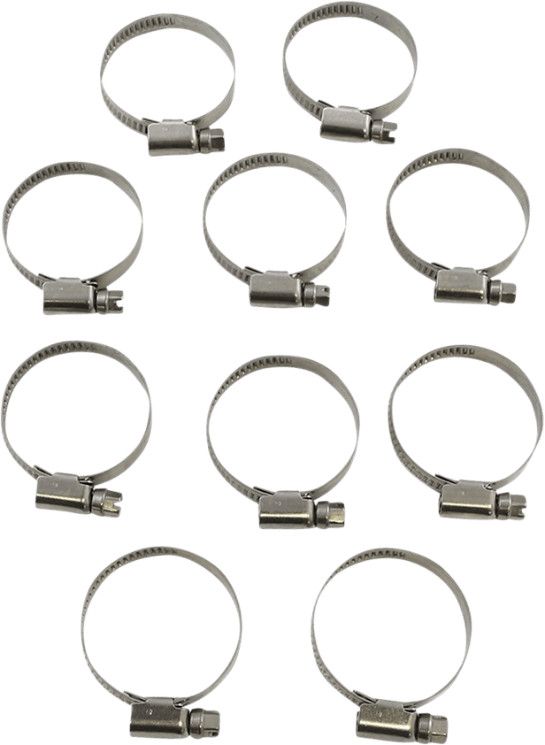 PARTS UNLIMITED 2402-0271 Hose Clamps - Embossed - 25-40 mm - 10 Pack