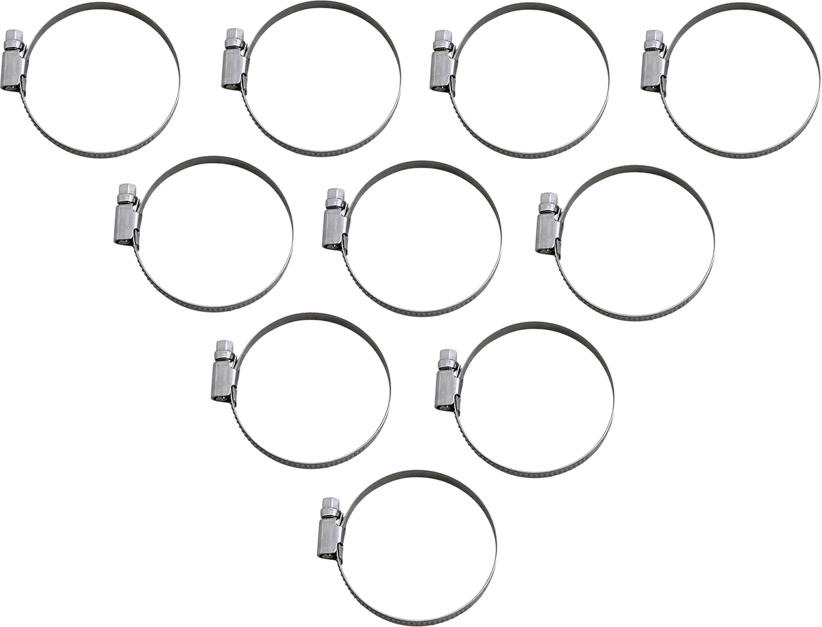PARTS UNLIMITED 2402-0273 Hose Clamps - Embossed - 40-60 mm - 10 Pack