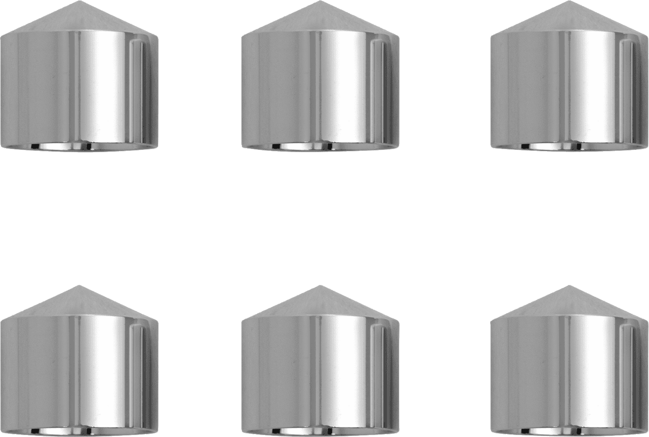 CIRO 2404-0632 Caps - Rocker Box/Bolt - Peaked - Chrome