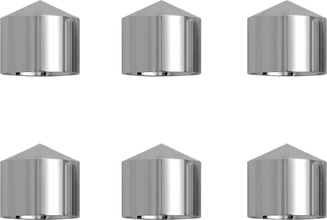 CIRO 2404-0632 Caps - Rocker Box/Bolt - Peaked - Chrome — image 1 of 2