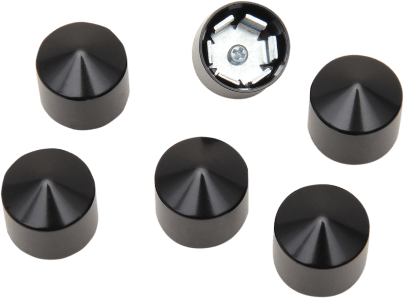 CIRO 2404-0633 Caps - Rocker Box/Bolt - Peaked - Black