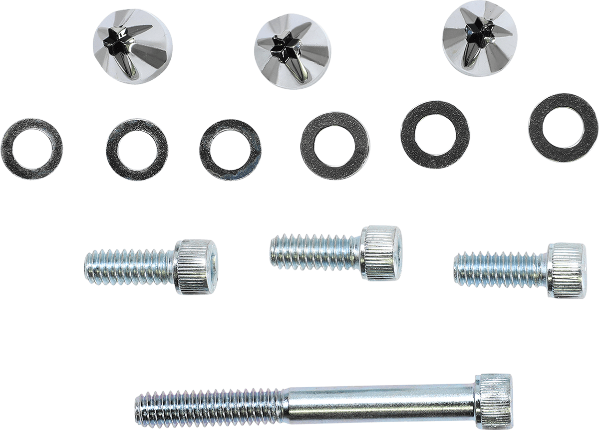 CIRO 2404-0647 Screw Caps - Windshield - Chrome