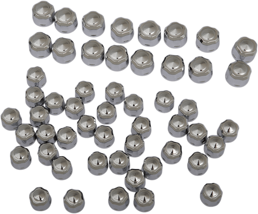 CIRO 2404-0839 Caps - Engine/Bolt/Cover - Crown/Diamond-Cut - Chrome - M8 — image 1 of 3