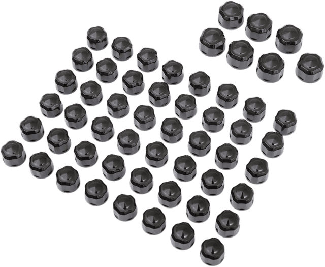 CIRO 2404-0841 Caps - Engine/Bolt/Cover - Crown/Diamond-Cut - Black - Twin Cam — image 1 of 3