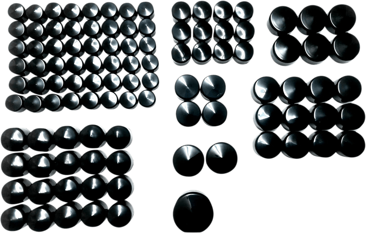 DRAG SPECIALTIES 2404-0983 Bolt Cover Kit - Deluxe/Engine - Black - Softail/Touring/Trike