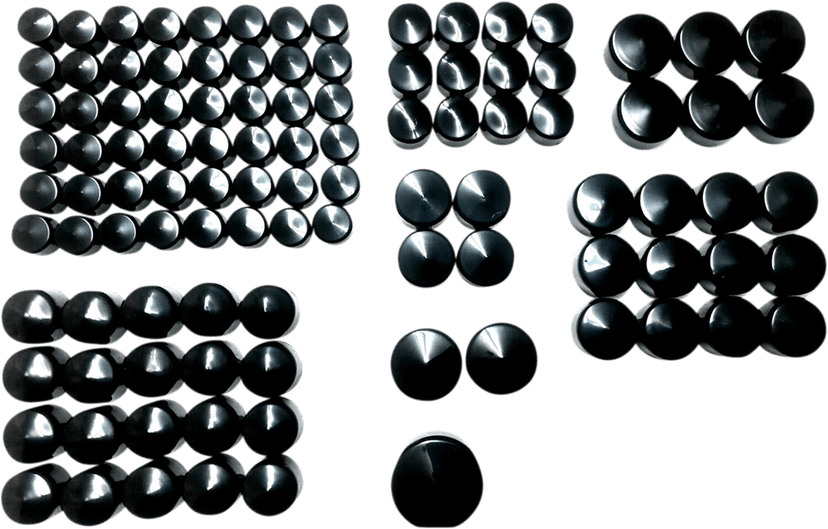 DRAG SPECIALTIES 2404-0983 Bolt Cover Kit - Deluxe/Engine - Black - Softail/Touring/Trike