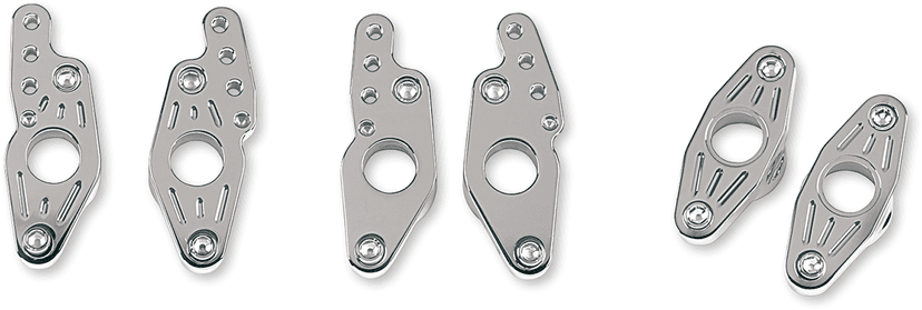 ACCUTRONIX 2406-8768 Swingarm Pivot Blocks - Chrome - Ball-Milled — image 2 of 2