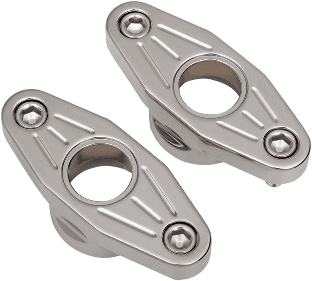 ACCUTRONIX 2406-8768 Swingarm Pivot Blocks - Chrome - Ball-Milled — image 1 of 2