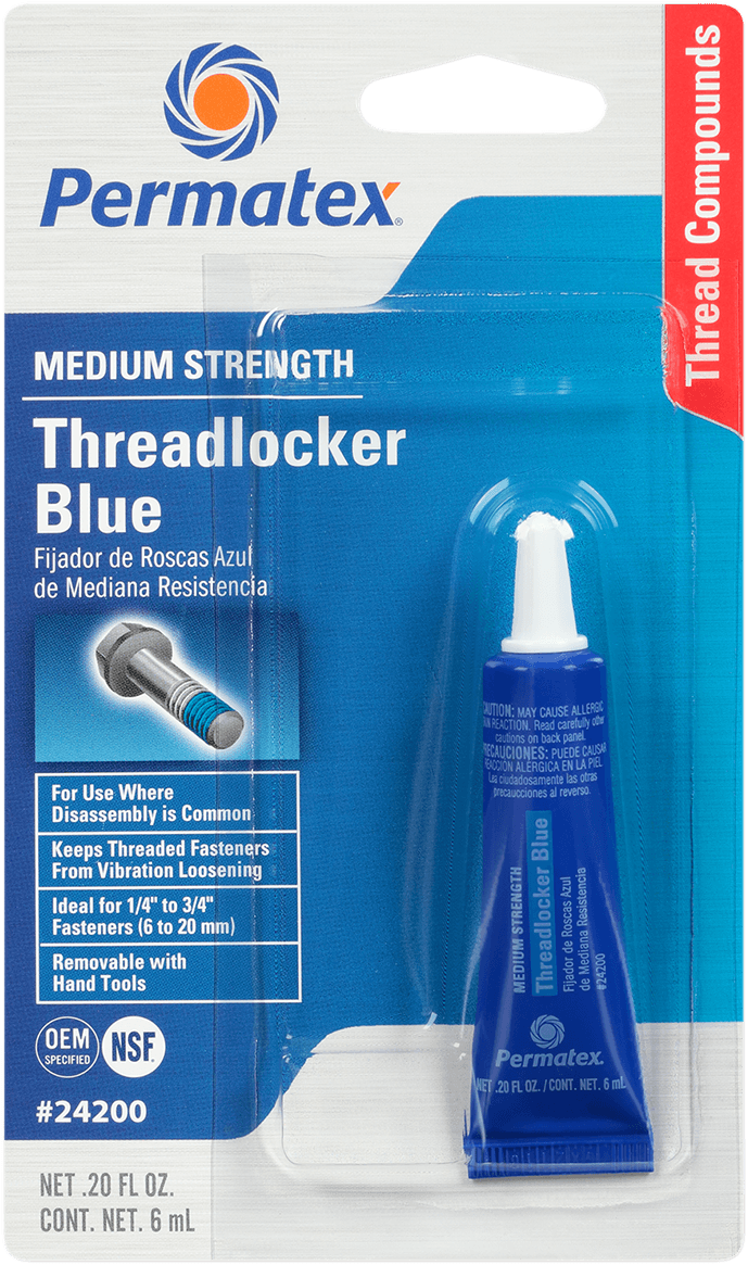 PERMATEX 24200 242 Threadlocker - Blue - 0.2 US fl oz.