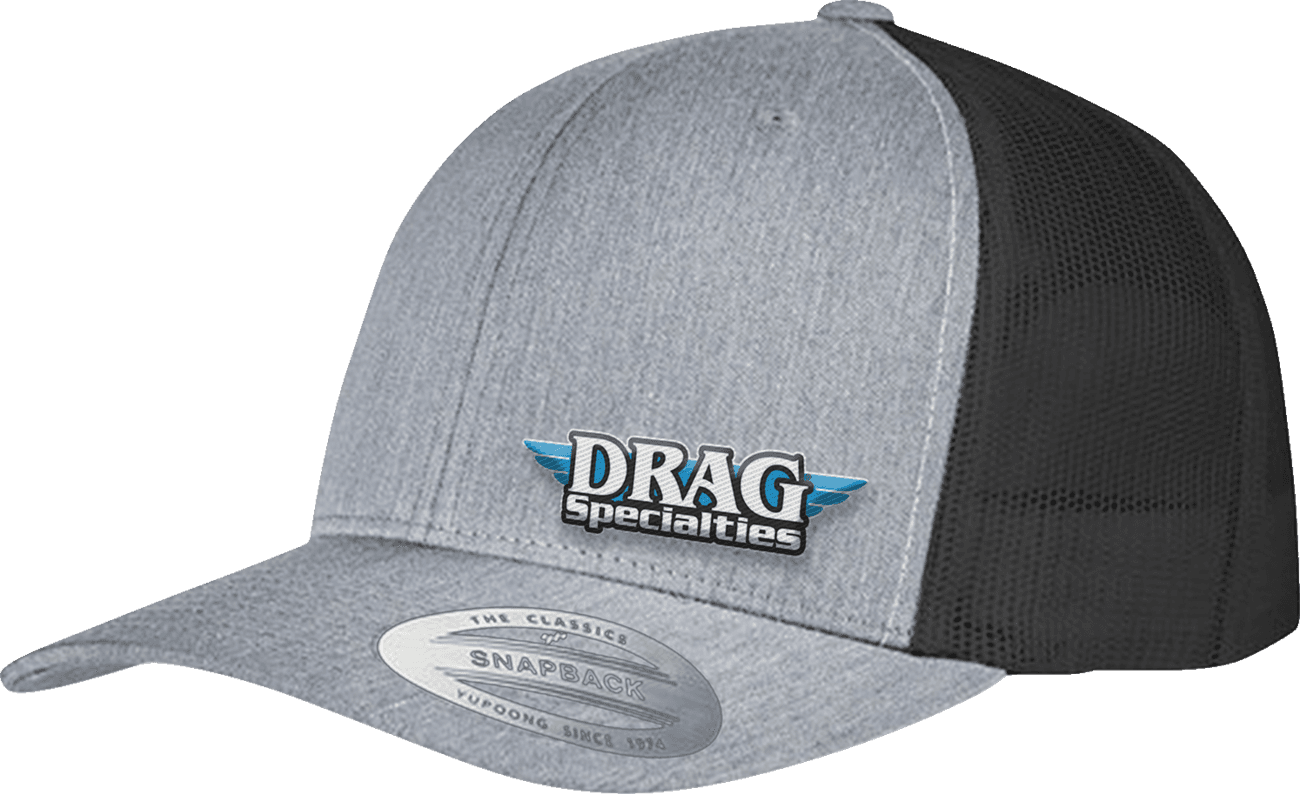 DRAG SPECIALTIES 2501-4046 Drag Specialties Mesh Snapback Hat - Gray/Black