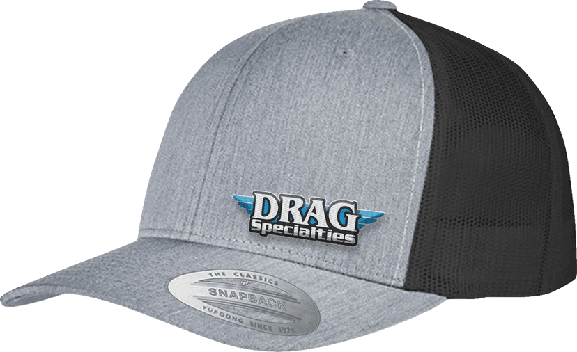 DRAG SPECIALTIES 2501-4046 Drag Specialties Mesh Snapback Hat - Gray/Black