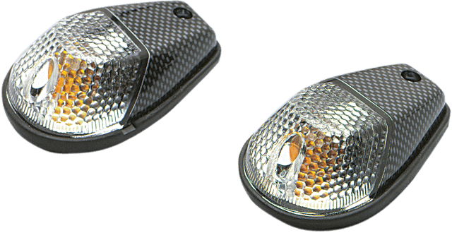 K&S TECHNOLOGIES 25-8015 Flush Mount Marker Lights - Carbon/Clear