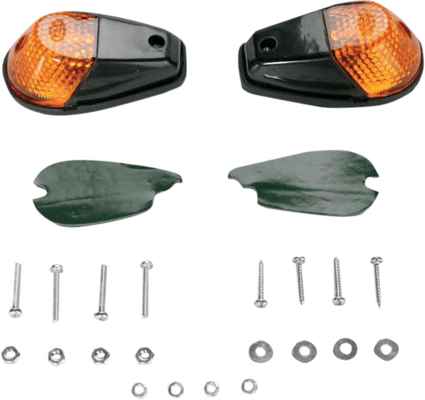 K&S TECHNOLOGIES 25-8018 Flush Mount Marker Lights - Black/Amber — image 1 of 2