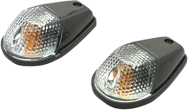 K&S TECHNOLOGIES 25-8022 Flush Mount Marker Lights - Black/Clear