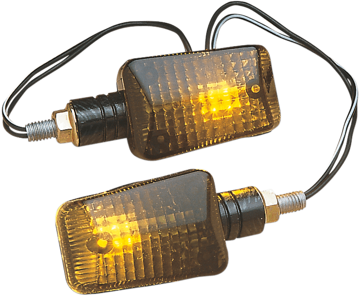 K&S TECHNOLOGIES 25-8119 Mini Stalk Marker Lights - Carbon/Smoke