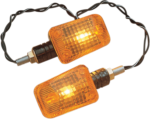 K&S TECHNOLOGIES 25-8149 Mini Stalk Marker Lights - Carbon/Amber
