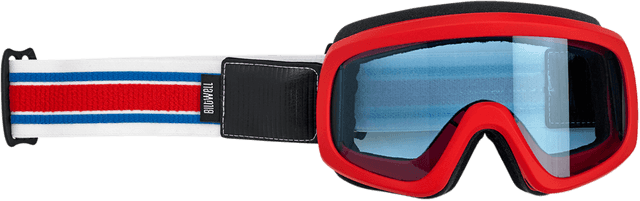 BILTWELL 2601-2583 Overland 2.0 Goggle - Racer - Red/White/Blue - Blue Lens