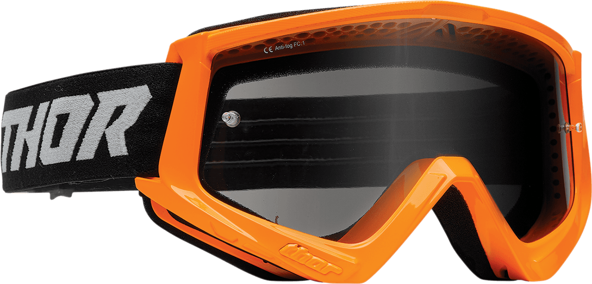 THOR 2601-2696 Combat Sand Goggle - Racer - Flo Orange/Gray - Smoke Lens