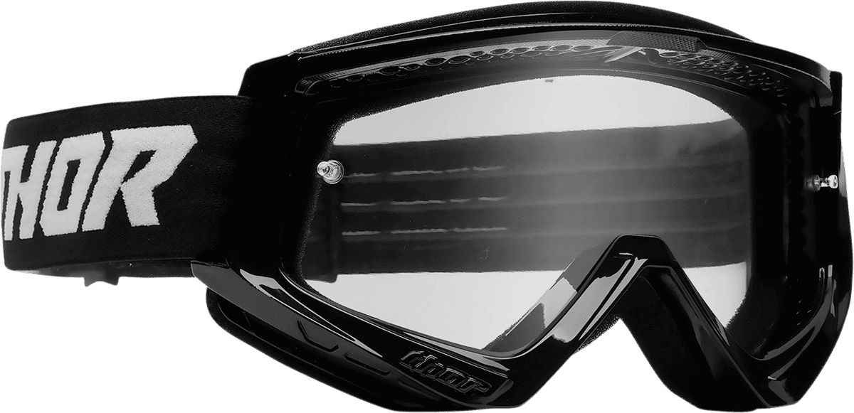 THOR 2601-2701 Combat Goggle - Racer - Black/White - Clear Lens
