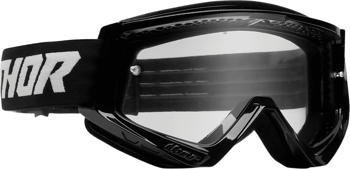 THOR 2601-2701 Combat Goggle - Racer - Black/White - Clear Lens