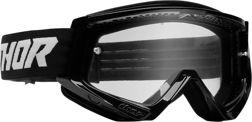 THOR 2601-2701 Combat Goggle - Racer - Black/White - Clear Lens