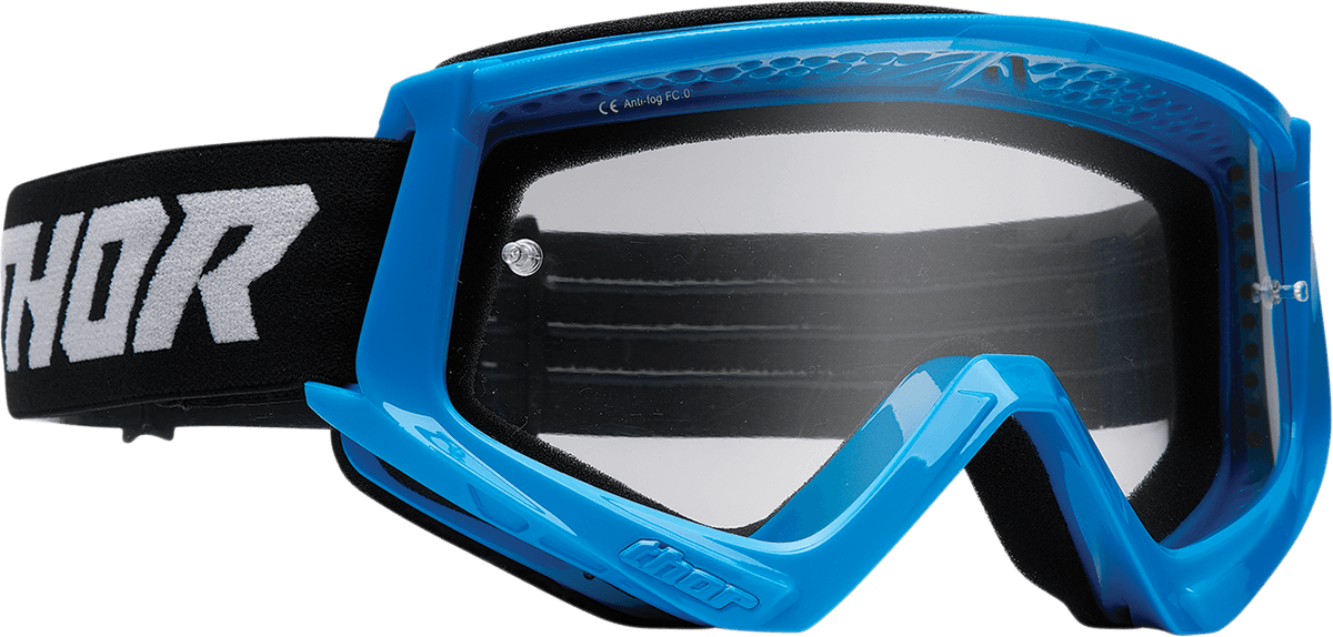 THOR 2601-2703 Combat Goggle - Racer - Blue/Black - Clear Lens