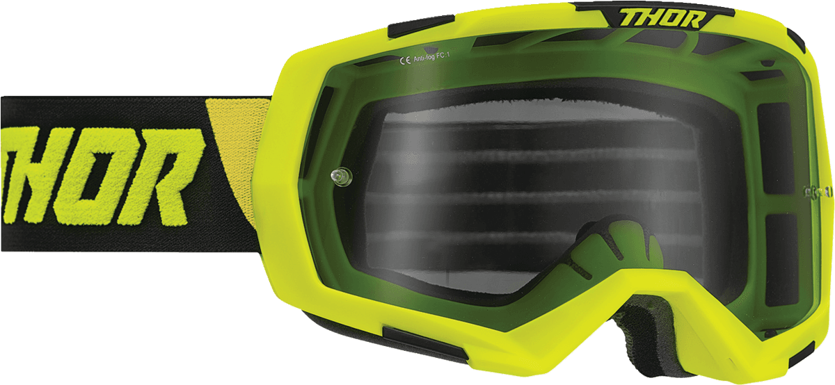 THOR 2601-2965 Regiment Goggle - Lime/Black - Smoke Lens