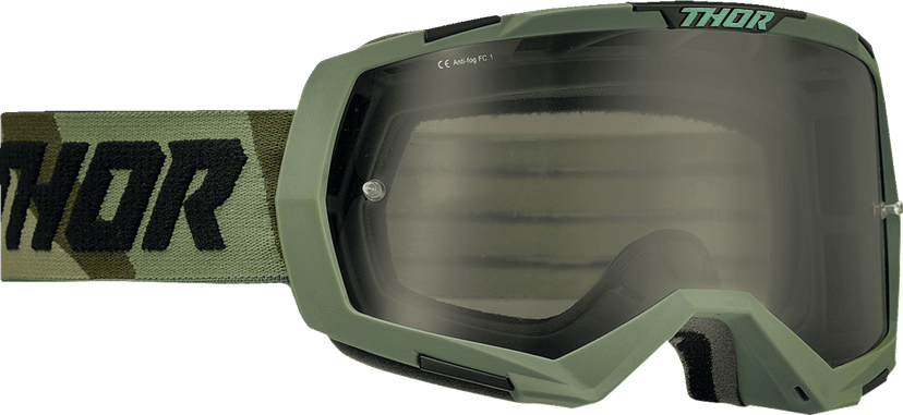 THOR 2601-2966 Regiment Goggle - Camo/Black - Smoke Lens