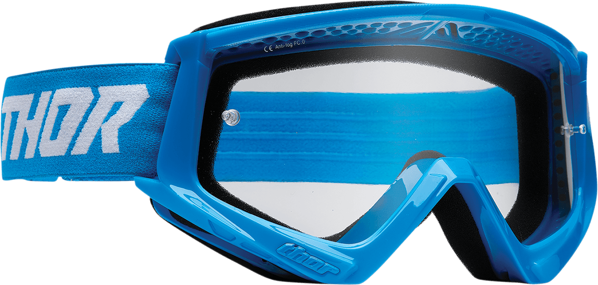 THOR 2601-3052 Youth Combat Goggle - Racer - Blue/White